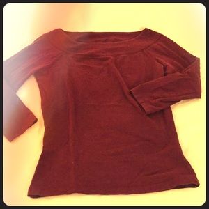 Wide Neck Plain Quarter Sleeve Tee